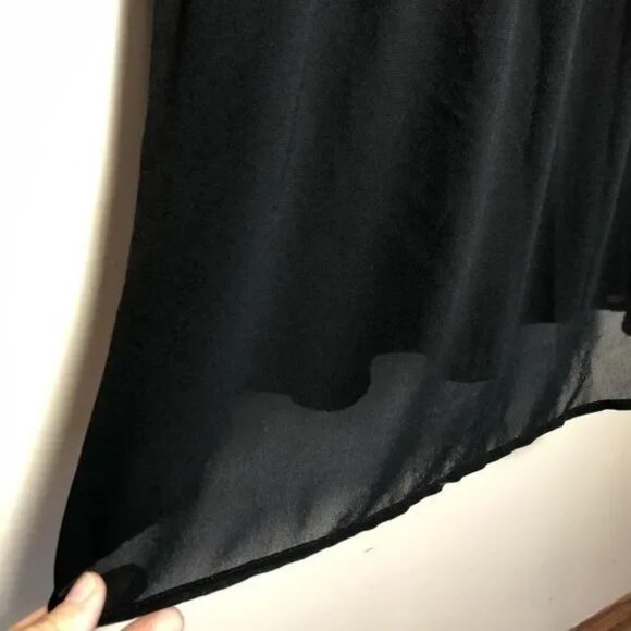 FOREVER 21 WOMEN'S BLACK LINED LACE V-BACK 3/4 SLEEVE DRESS SIZE SMALL-EUC - Picture 8 of 10